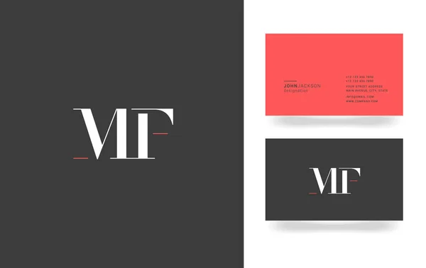 M & F Letter Logo — Stock Vector