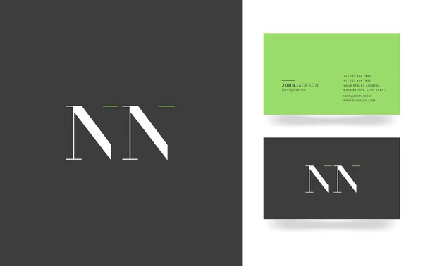 N & N betű logó — Stock Vector