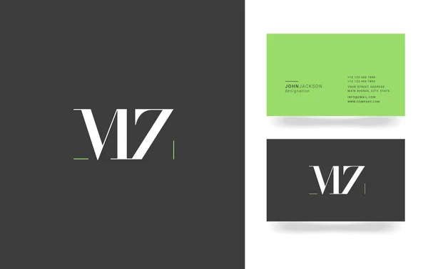 M & Z brief Logo — Stockvector