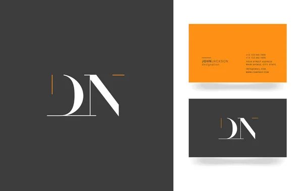 D & N brev logotyp — Stock vektor
