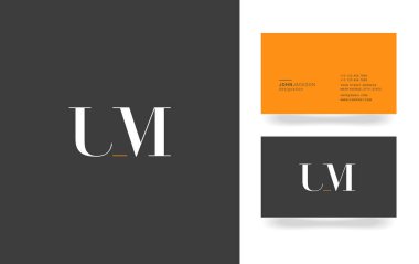 U ve M harfi logosu 