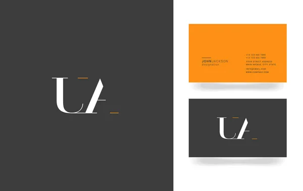 U & A logotipo da carta —  Vetores de Stock