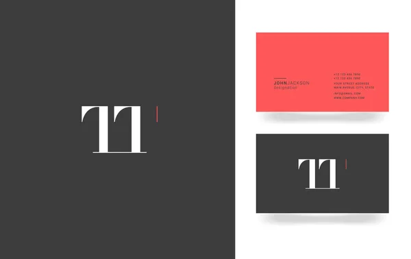 T 与 T 字母徽标 — 图库矢量图片