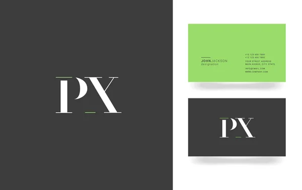 P & X brev logotyp — Stock vektor