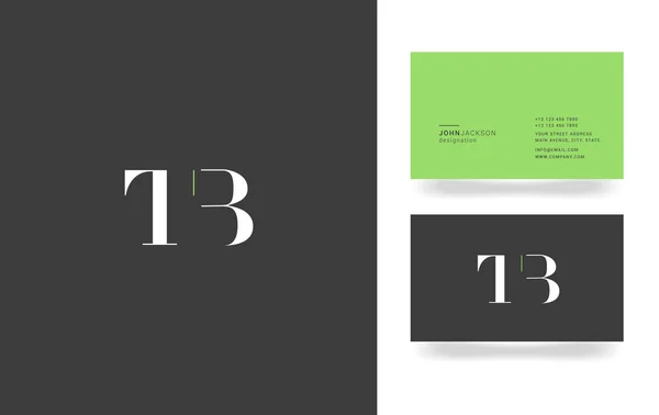 T & B logotipo da carta — Vetor de Stock