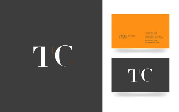 Logotipo de letra T & C — Archivo Imágenes Vectoriales