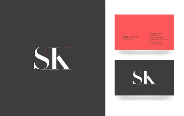 Logotipo de la letra S & K — Vector de stock