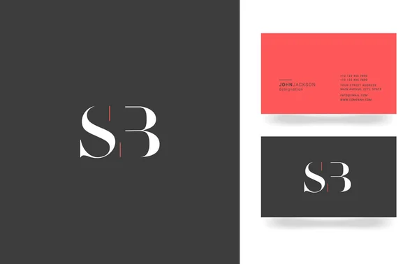 Logotipo de la letra S & B — Vector de stock