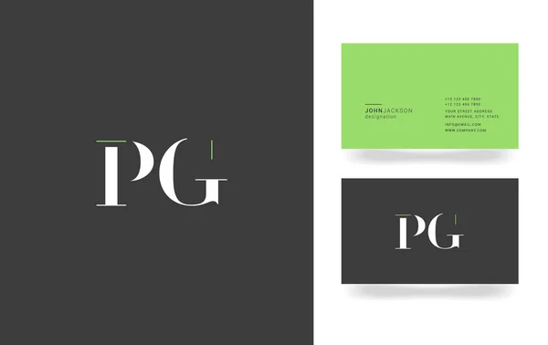 P & G logotipo da carta — Vetor de Stock