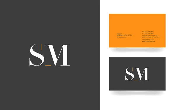 S & M Letter Logo — Stockvektor