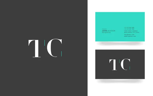 Logotipo de letra T & C — Vector de stock