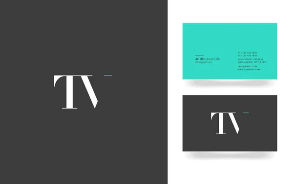 T & V brief Logo — Stockvector