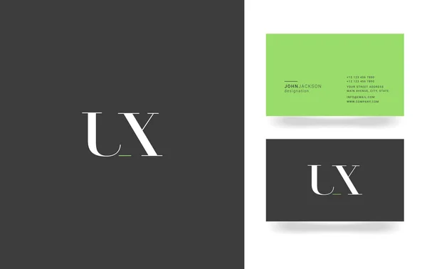 U & x Buchstabenlogo — Stockvektor