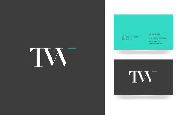 Logotipo de letra T & W — Archivo Imágenes Vectoriales