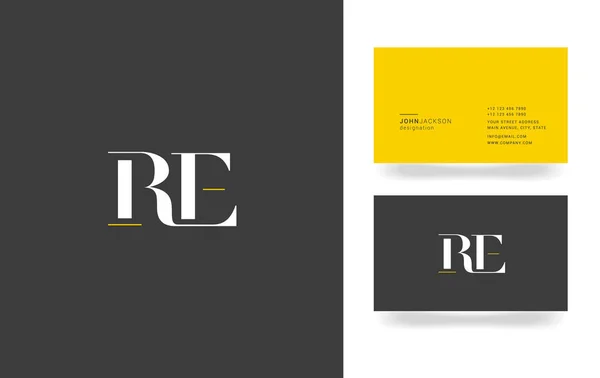 R & E Letter Logo — Διανυσματικό Αρχείο