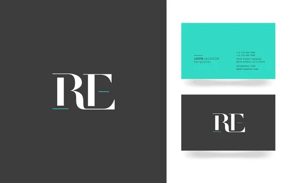 R & E Letter Logo — Stock vektor