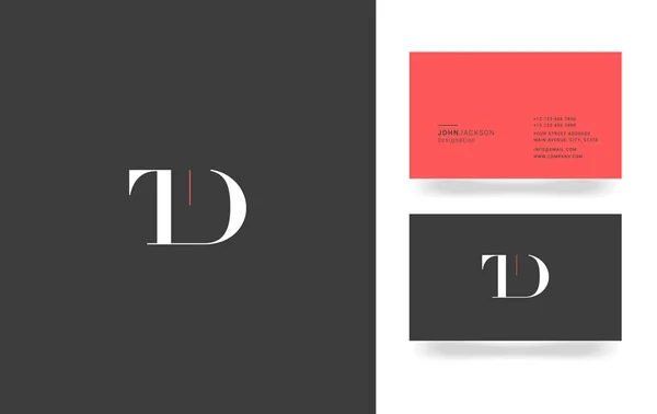 Logotipo de letra T & D — Vector de stock