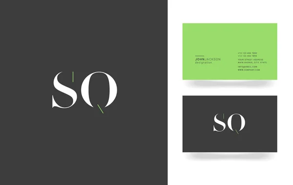 S & Q brev logotyp — Stock vektor