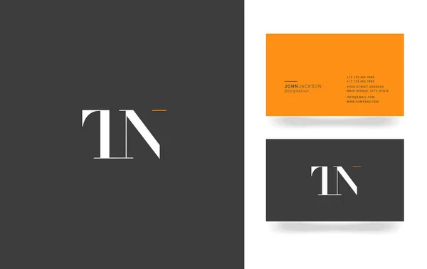 T & N Letter Logo — Stock Vector