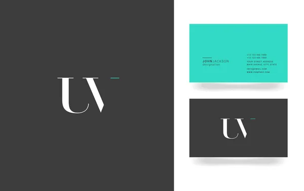 Logo lettera U & V — Vettoriale Stock