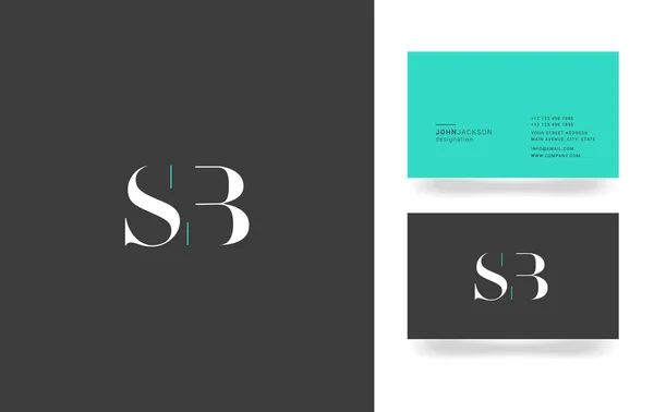 Logotipo de letra S & B — Vetor de Stock