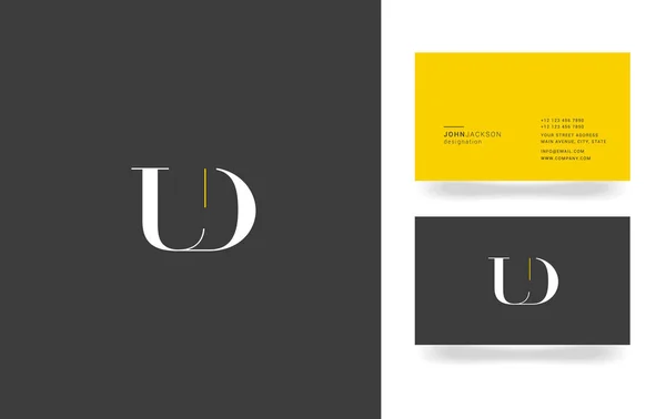 U & D 字母标志 — 图库矢量图片
