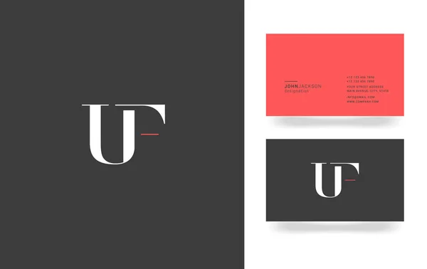 U & F Letter Logo — Stock Vector