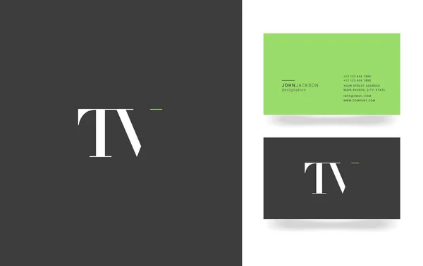 T & V Letter Logo — Stock Vector