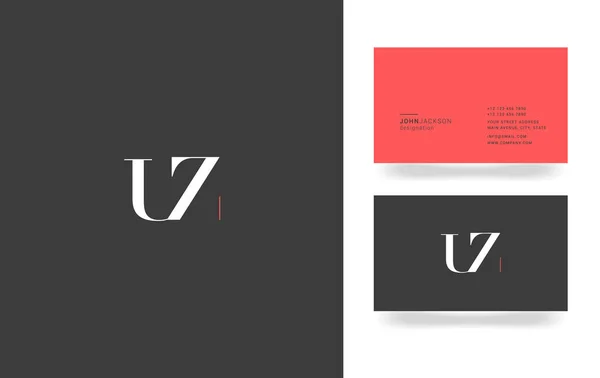 Logotipo de letra U & Z —  Vetores de Stock