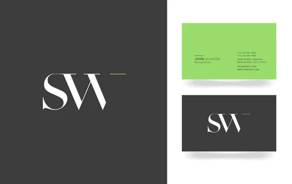 Logo de la lettre S & W — Image vectorielle