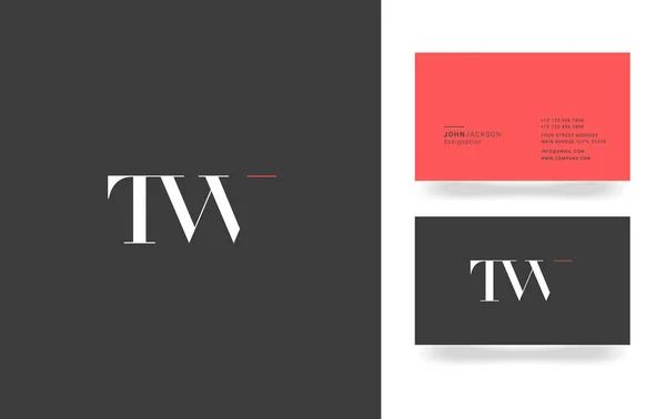 Logo lettre T & W — Image vectorielle