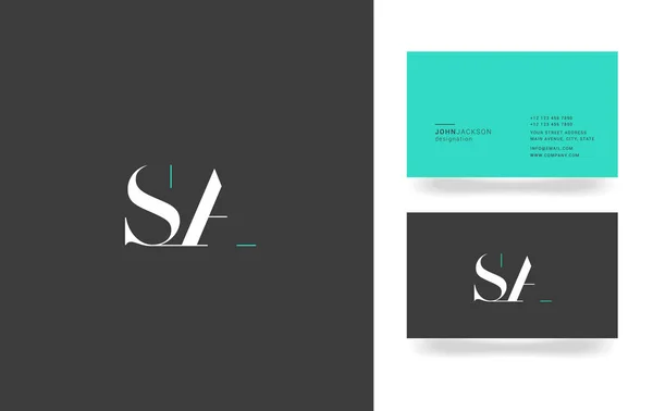S & A logotipo da carta — Vetor de Stock