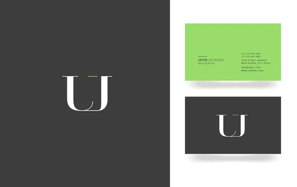 U & J Letter Logo — Stockvektor