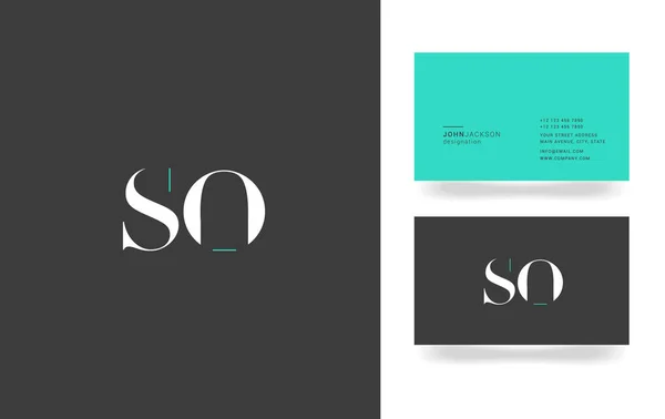 Logotipo de letra S & O —  Vetores de Stock