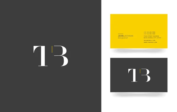 T ve B harfi Logo — Stok Vektör