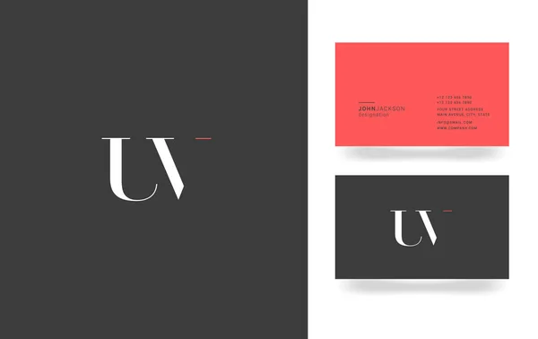 Logotipo de la letra U & V — Vector de stock