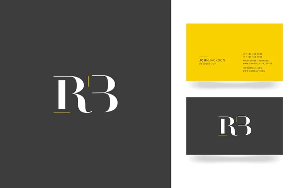 R & B betű logó — Stock Vector
