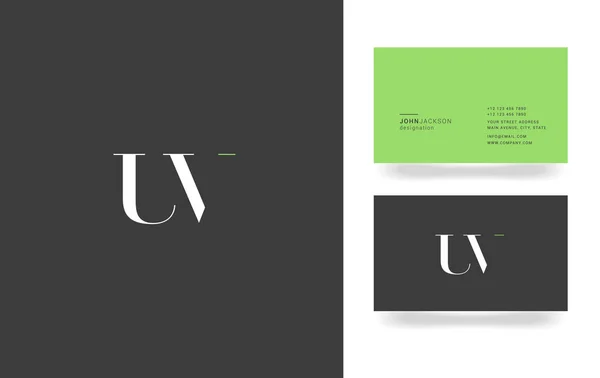 U & V list Logo — Wektor stockowy
