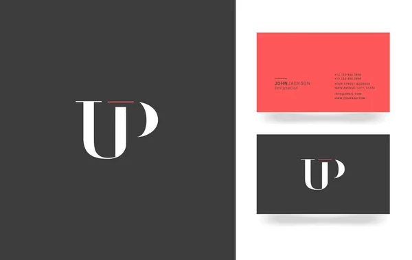 Logotipo de letra U & P — Archivo Imágenes Vectoriales