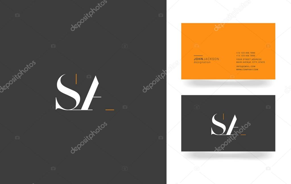 S & A Letter Logo, with Business Card Template Vector illustration, corporate identity