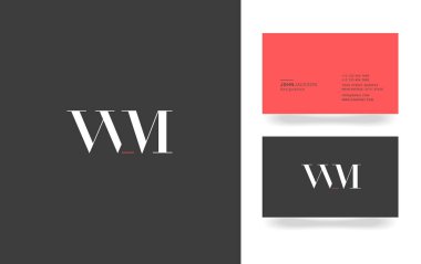 W ve M harfi Logo Simge,  