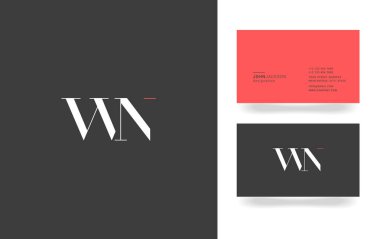 W ve N harfi Logo Simge,  