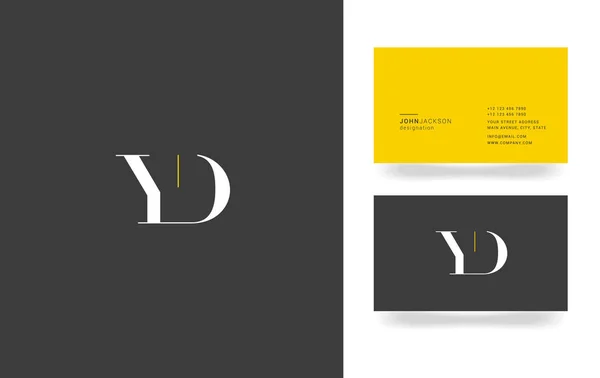 Logotipo de letra Y & D — Archivo Imágenes Vectoriales