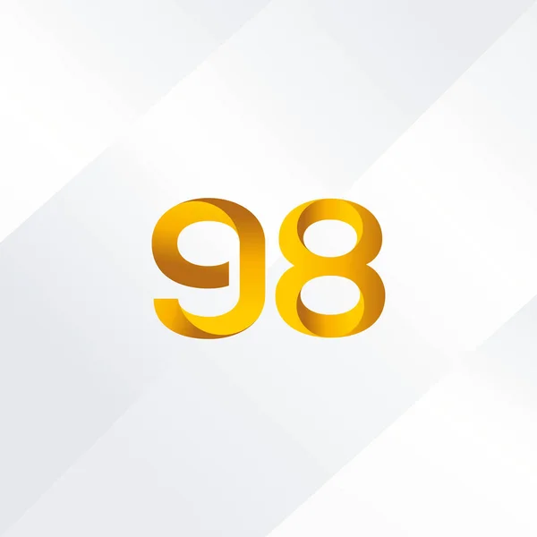 98 nummer Logo pictogram — Stockvector