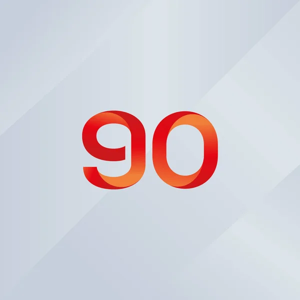90 数ロゴのアイコン — ストックベクタ
