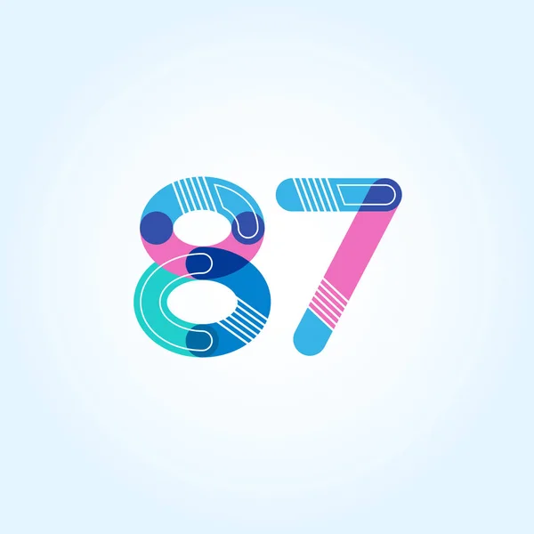 87 antal Logo ikon — Stock vektor