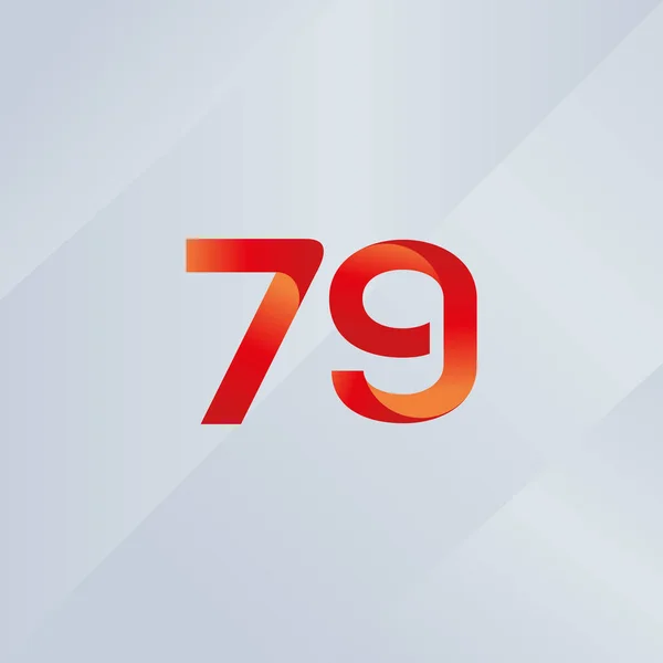 79 αριθμός εικονίδιο με το λογότυπο — Διανυσματικό Αρχείο