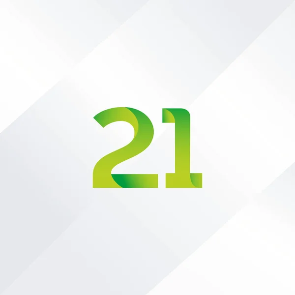 21-Zahl-Logo-Symbol — Stockvektor