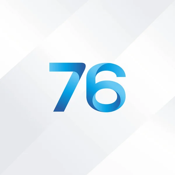 76 nummer Logo pictogram — Stockvector