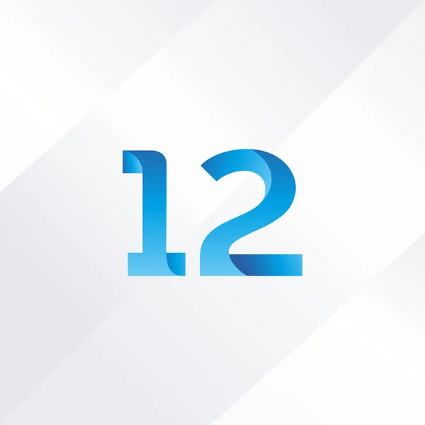 12 numéro Logo Icône — Image vectorielle